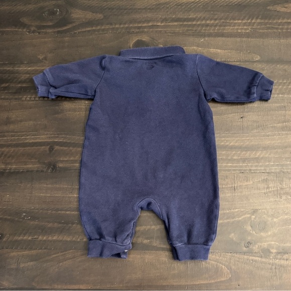 Ralph Lauren Baby Boys Polo Onesie Size 3M Navy Multi-Color Pony Embroidered - Picture 4 of 4